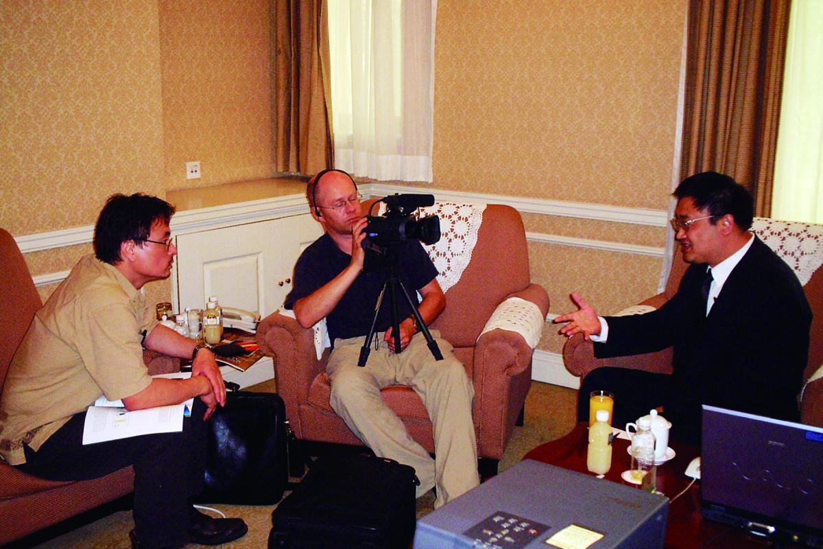 Interview with Swedish National TV station and the Science and Technology Commission of Sweden in 2003